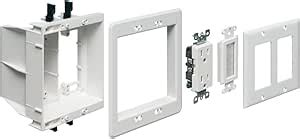 brush entry wall plate electrical box new construction|Arlington TVBU505K.